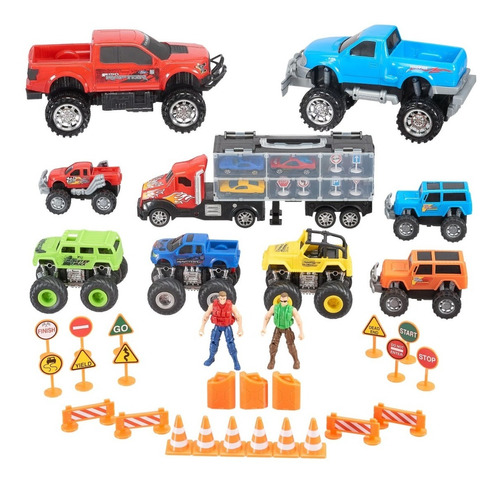 Set De Carros Y Camiones Kid Conection 43 Piezas