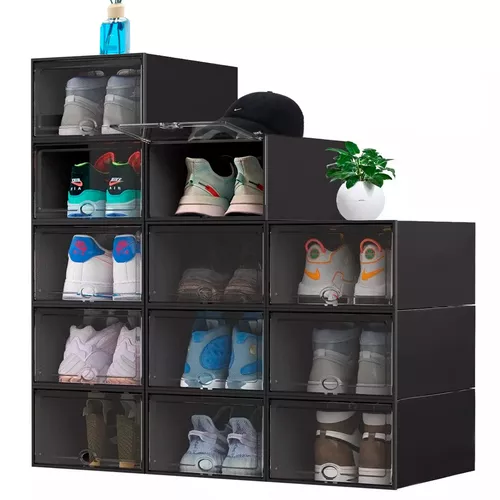 Set 12 Cajas Organizadoras Para Zapatos Apilables Multiusos