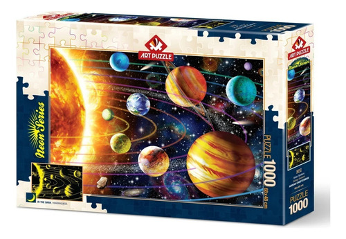 Rompecabezas Sistema Solar Planetas Neon 1000 Pz Art Puzzle