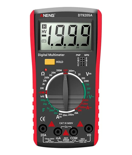 Multímetro Tester Digital Aneng Dt9205a