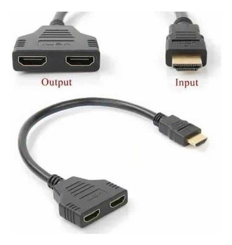 Cabo Duplicador Hdmi Y 1 Entrada 2 Saidas Splitter 1x2