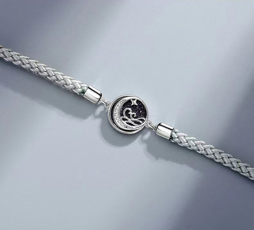 Pulseras Parejas Estrella Y Mar Plata 925 Regalos Unisex