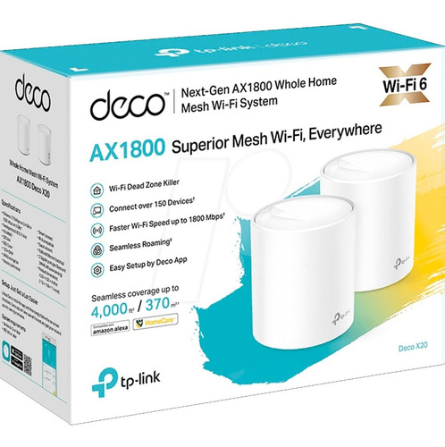 Deco Mesh X20 2 Wifi 6 Pa Toda La Casa Ax1800 Tp Link 370mc