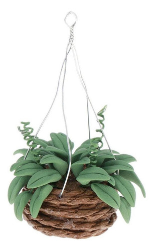 2 Decoración De Macetero En Miniatura Con Plantas Colgantes