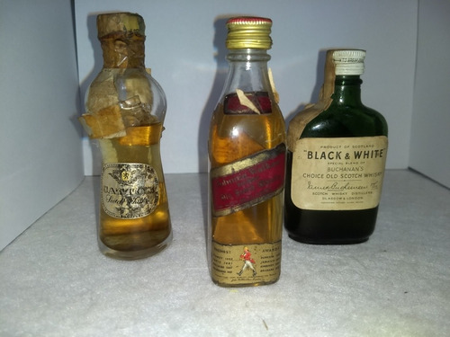  3 .mini Botellas Antiguas Whiski