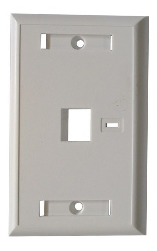 Placa De Pared Rectangular Sin Caja De 1 Puerto Rj45 Y Rj11