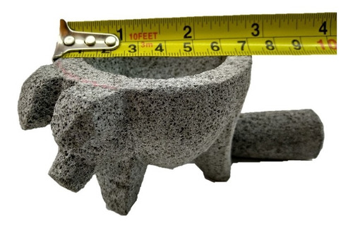 Molcajetito En Piedra Calisa Con Forma De Puerco.