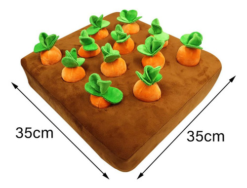2 Perro Zanahoria Peluche Juguete Vegetal Fruta Snuffle Mat