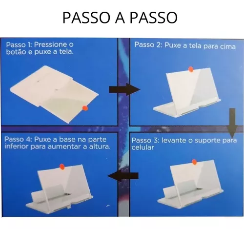 Imagem 4 de 7 de Amplificador Tela De Celular Fresnel Protetor Ocular Suporte