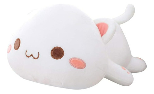 Peluche Gatito Kawaii Gato De Anime Suave Blanco 35 Cm