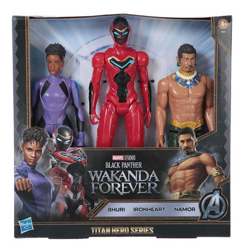 Wakanda Forever Namor, Shuri E Ironheart Set De Figuras