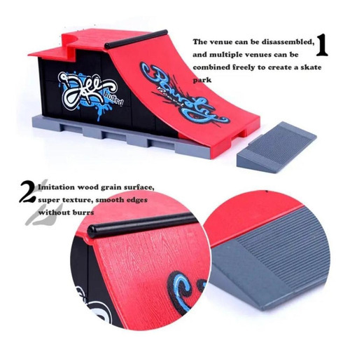 Tabla Fingerboard Skate Finger Track Radical, 3 módulos A, D E