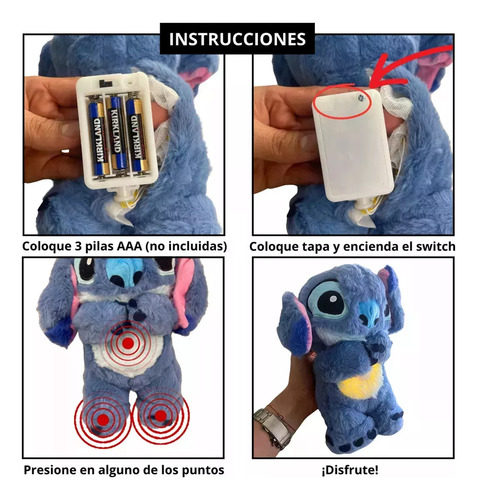 Envío Gratis Juguete De Peluche De Stitch Con Sonido