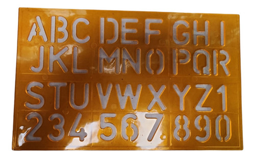 Regla/plantilla De Letras Y Números Grandes De 25x15,3cm