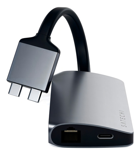 Hub USB-C/Dual Hdmi 4K/Usb 3.0/Vermelho/Sd Msd - Satechi Color Space Grey