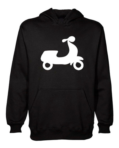 Buzo Canguro Moto Vector Silueta Hoodie