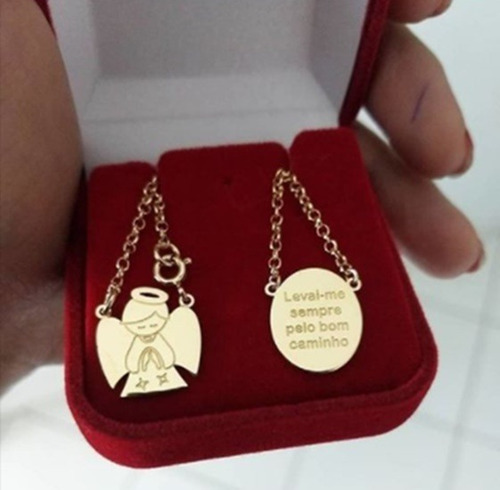 Imagem 2 de 4 de Kit 4 Peças - Infantil Folheado A Ouro 18 K Atacado