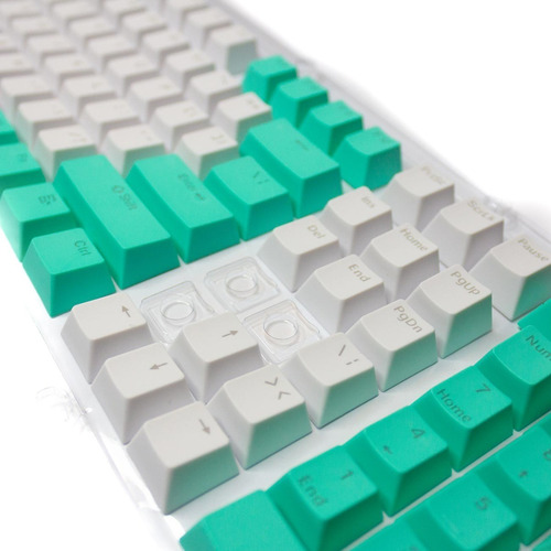 Imagen 2 de 3 de Keycaps Set Color Turquesa + Blanco