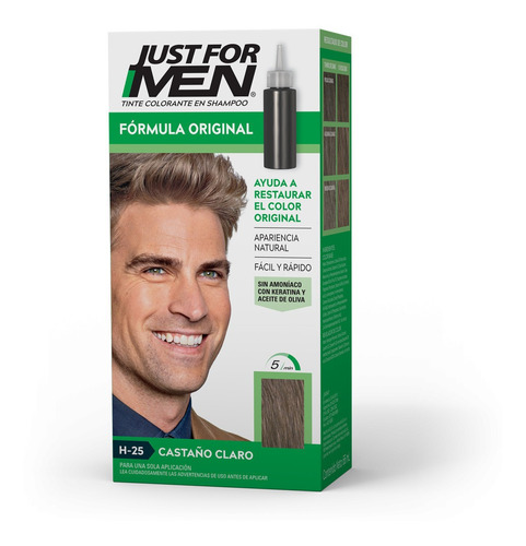 Just For Men Coloracion En Shampoo Cubre Las Canas 5 Tonos