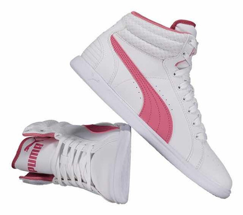 tenis puma feminino cano alto rosa