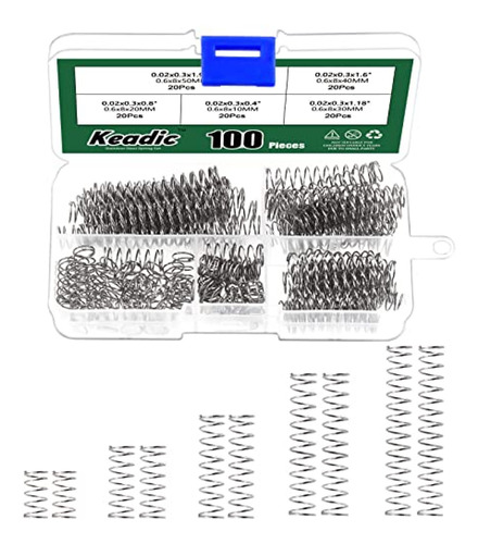 Resortes De Compresión Keadic 100 Piezas Mini Kit De Surtid