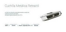 Imagen 2 de 6 de Cutter Trincheta Autoretractil Metalico Bremen Cumple A R T