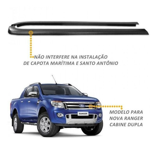 Imagem 9 de 9 de Protetor Borda Lateral Ranger 2019 2020 Cd Tampa Caçamba