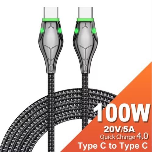 Cable Cargador Y Datos C A C 2 Metro / 5 A 100 W /serpiente 