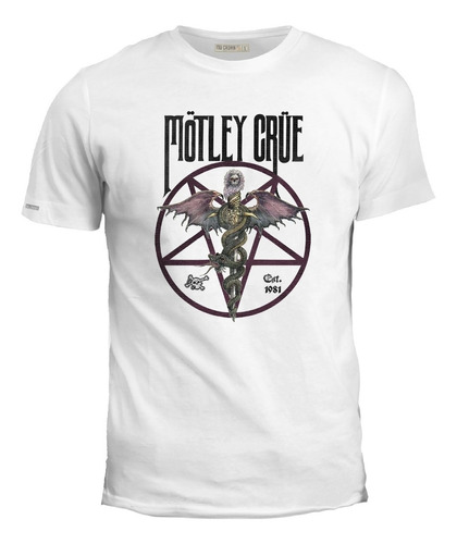 Camiseta Espada Con Alas Y Serpiente Motley Crue Banda Ink 