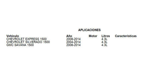Guia Cadena Distribucion Silverado 1500 2004-2014 4.3l
