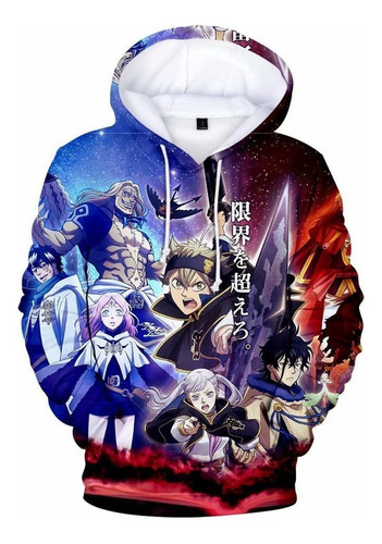 Anime Trébol Negro Sudadera Con Capucha Adulto Disfraz Sudad