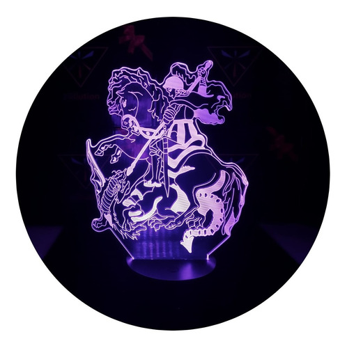 Lámpara 3d App Incluida Diseño San Jorge Y El Dragon 