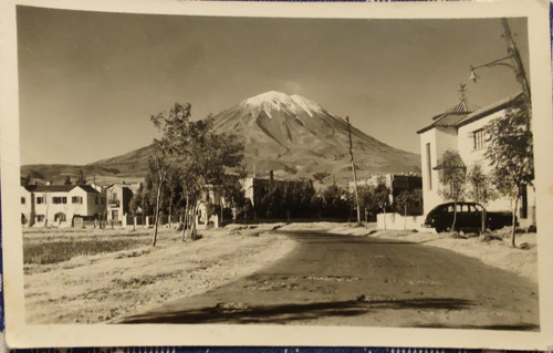 Antigua Foto Postal Chile 1950 Volcan (ff34
