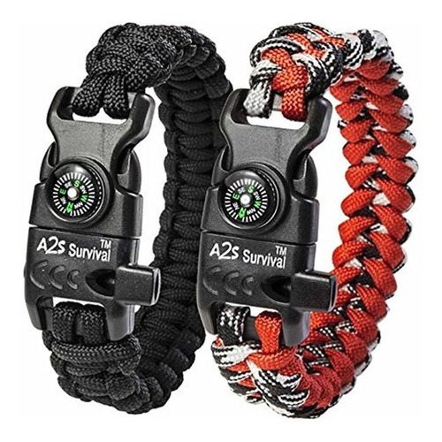 A2s Proteccion Paracord Pulsera K2peak Kit De Supervivencia