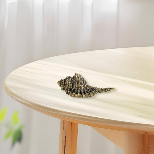 Estatuilla De Concha De Latón, Decorativa En Miniatura