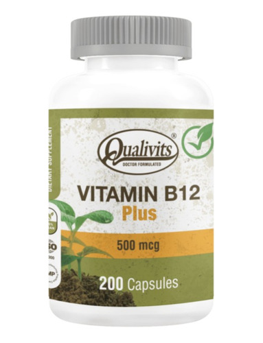 Vitamina B12 Plus Qualivits® 500mcg X 200 Cápsulas - Vegana