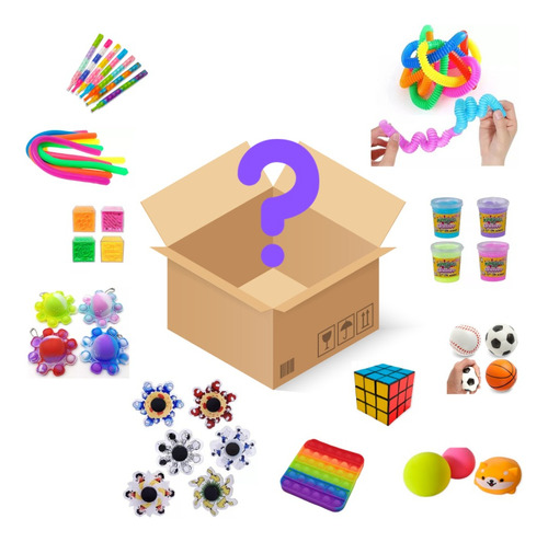 Caja Misteriosa Anti Estrés +10 Fidget Toys Squishy Pop It