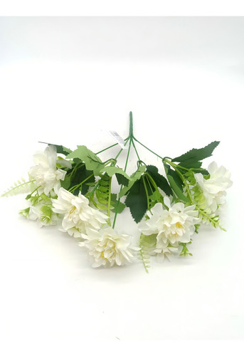 Flor Artificial Buque C/ 9 Flores Grandes E Pequenos Branco