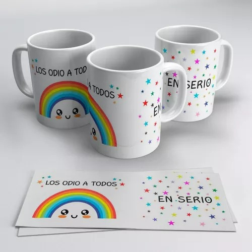 Taza - Tazón Los Odio A Todos Humor De Cerámica