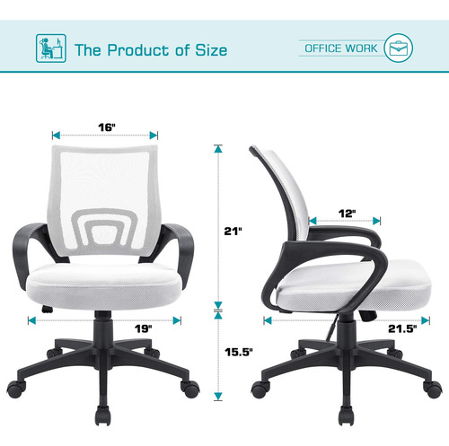 Devoko Silla De Oficina Silla De Malla Giratoria Con