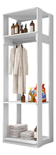 Guarda Roupa Modulado Titan Com Prateleiras Branco - Móveis