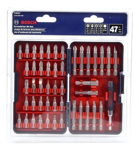 Juego De 47 Puntas Para Desarmador Bosch, Hexagonal