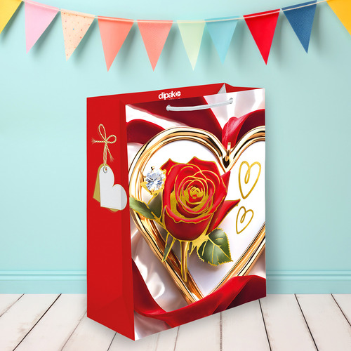 Bolsa Grande Destellos De Rosas (10 Pack) Color Multicolor