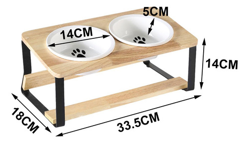 Cuencos Para Mascotas, Comedero Para Gatos Con Huella