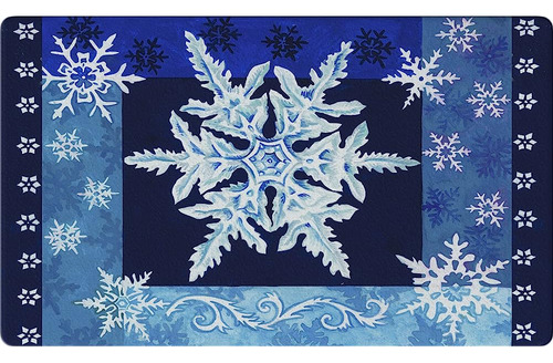 Toland Home Garden 800111 Cool Snowflakes Alfombra De Puerta