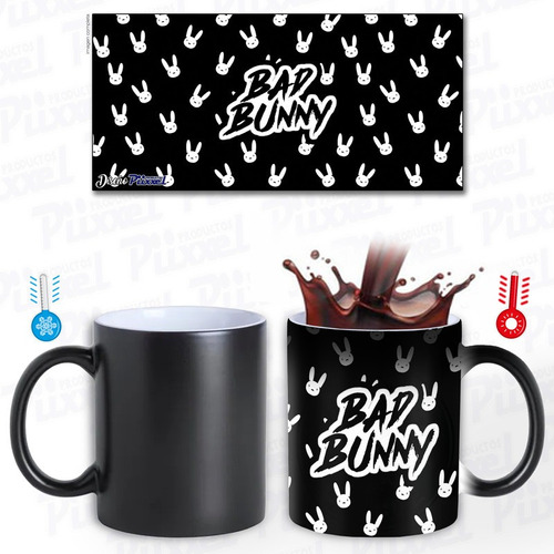 Taza Magica Bad Bunny Musica Trap Moda X100pre Modelo 1