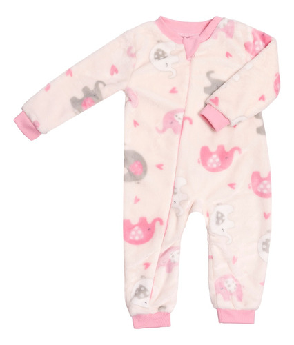 Mameluco Para Bebe Pijama Termica Polar Calida Elefantitas