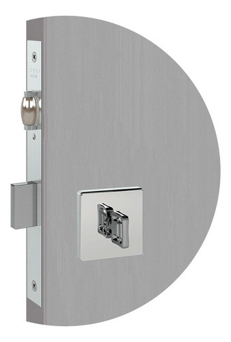 Fechadura para porta Pado Pivotante FECH IX_RQ2 471-55RB IXP direita/esquerda cor prateado acabamento cromado com trinco rolete