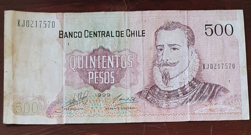 Billete De $500 Año 1999 Usado En Buen Estado 