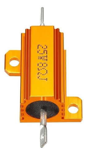 Caja De Aluminio Resistencia Bobinada Oro, 25 W, 8 Ohm, 5%,